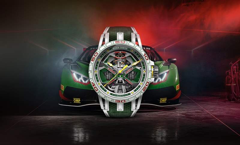 傳神演繹Lamborghini第三代Huracán賽車!Roger Dubuis Excalibur Spider Huracán單擺輪腕表-復刻表