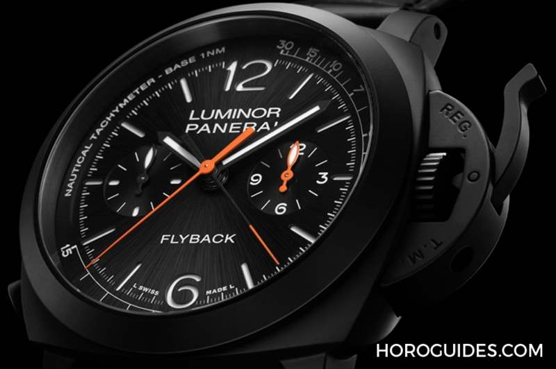 黑陶瓷、分秒計時中置｜沛納海Panerai Luminor飛返計時陶瓷腕表44毫米-PAM01298-復(fù)刻表