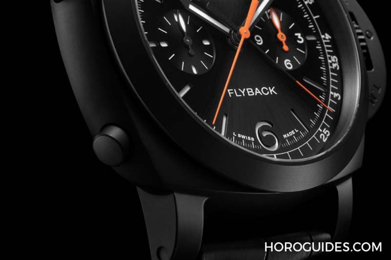 黑陶瓷、分秒計時中置｜沛納海Panerai Luminor飛返計時陶瓷腕表44毫米-PAM01298-復(fù)刻表