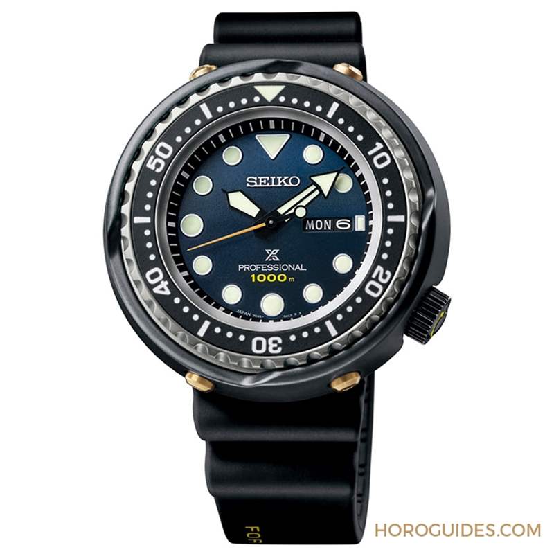 SEIKO Prospex深潛千米鮪魚罐頭,藍黑面盤新色|1986年石英潛水表35周年限量表-復刻表