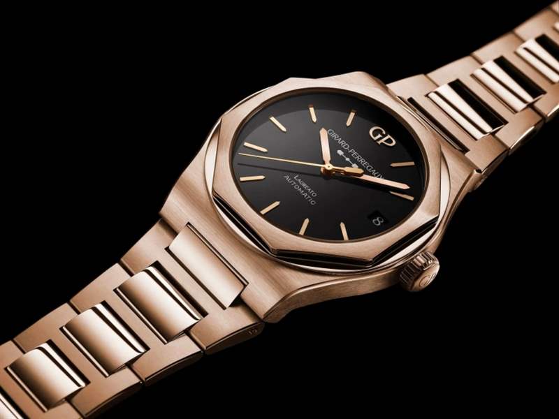 Girard Perregaux 芝柏GP Laureato Onyx 價錢介紹 Girard-Perregaux芝柏Laureato 42mm Pink Gold & Onyx|誘人的黑色縞瑪瑙表盤-復(fù)刻表