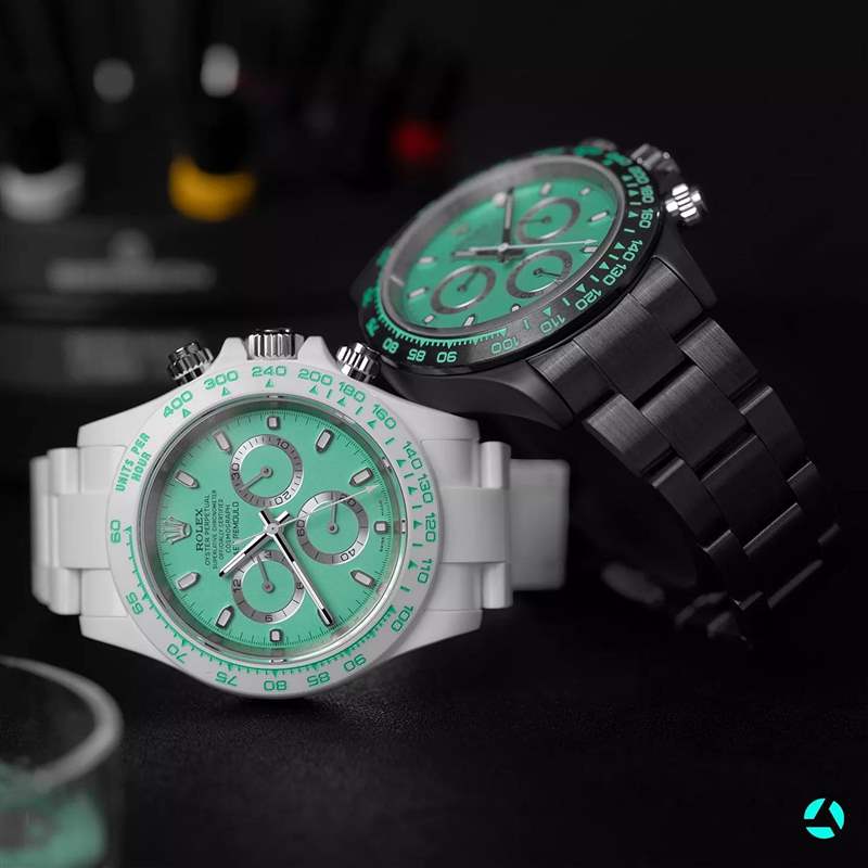 AET REMOULD「Biscay Green」Daytona 陶瓷手表(IG@aet_remould_official_) Rolex Daytona綠面陶瓷改裝手表登場Biscay Green配色-復刻表