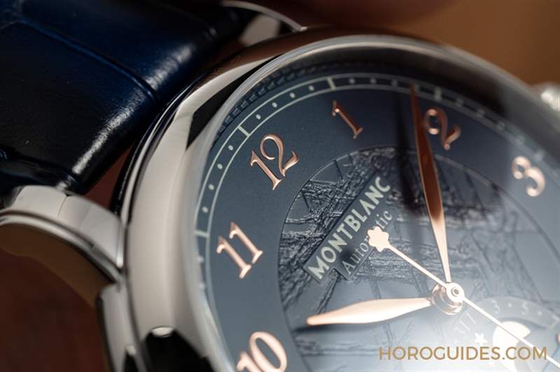 冰川紋藍(lán)面,暮色下的白朗峰頂印象|Montblanc明星傳承系列限量新作-復(fù)刻表