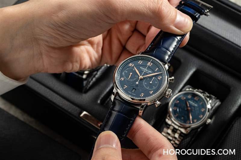 冰川紋藍(lán)面,暮色下的白朗峰頂印象|Montblanc明星傳承系列限量新作-復(fù)刻表