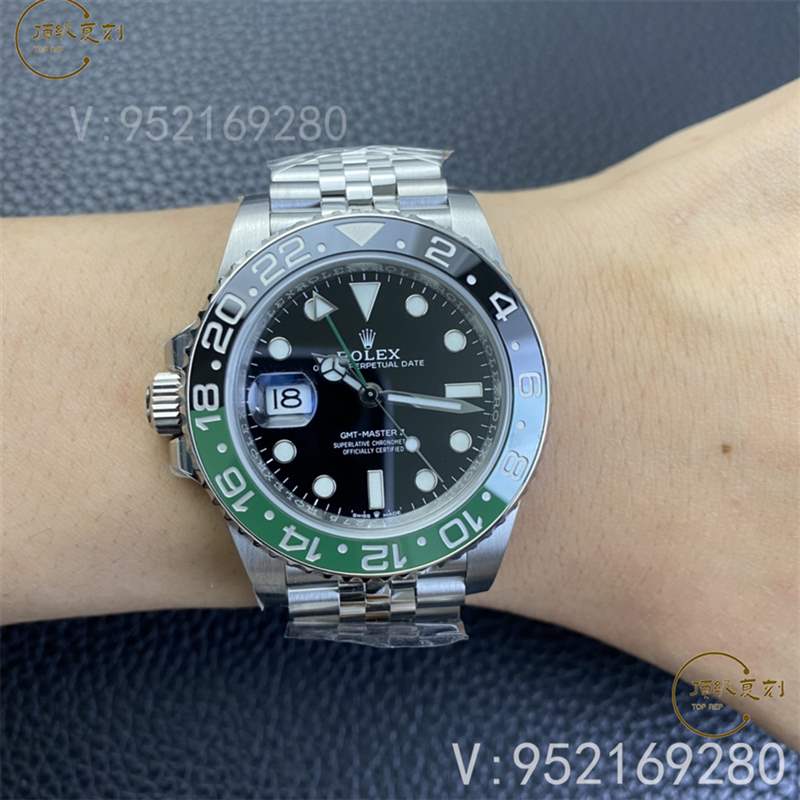C廠(Clean廠)勞力士格林尼治雪碧黑綠圈左撇子復(fù)刻表M126720對(duì)比正品怎么樣-復(fù)刻表