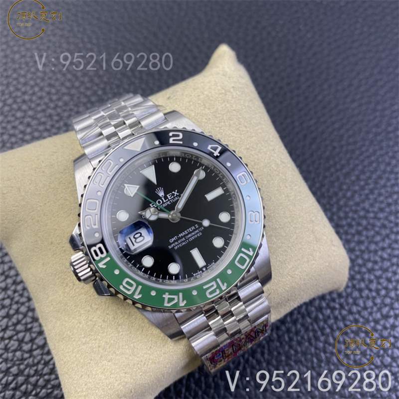 C廠(Clean廠)勞力士格林尼治雪碧黑綠圈左撇子復(fù)刻表M126720對(duì)比正品怎么樣-復(fù)刻表