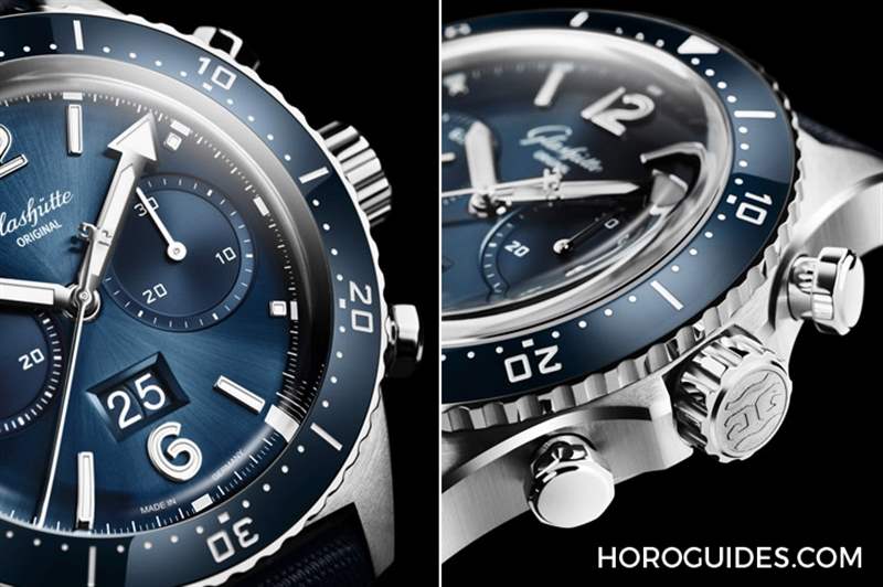 GLASHüTTE ORIGINAL - 藍面、藍陶瓷圈打頭陣！ Glashütte Original SeaQ系列首次搭載計時功能