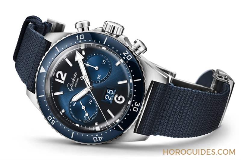 GLASHüTTE ORIGINAL - 藍面、藍陶瓷圈打頭陣！ Glashütte Original SeaQ系列首次搭載計時功能