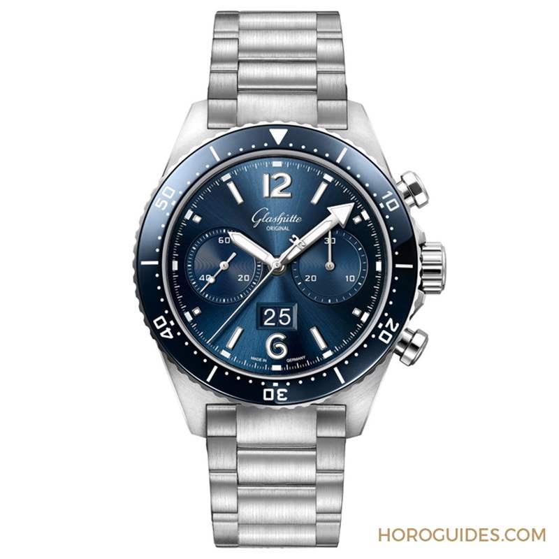 GLASHüTTE ORIGINAL - 藍面、藍陶瓷圈打頭陣！ Glashütte Original SeaQ系列首次搭載計時功能