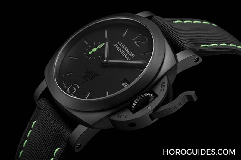 OFFICINE PANERAI - 電競美學加身，雷蛇螢光綠在發光｜Panerai Luminor Quaranta Razer特別版