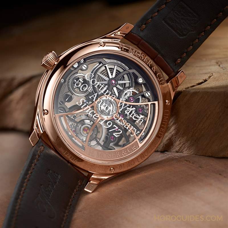 賀高登鐘表50周年！ H. Moser & Cie.勇創者圓柱陀飛輪鏤空紀念腕表限量發行