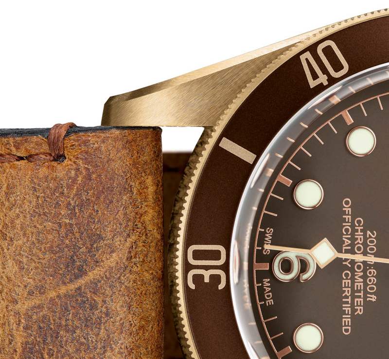 帝舵Heritage Black Bay Bronze 79250BM手表帶自制機芯-復刻表