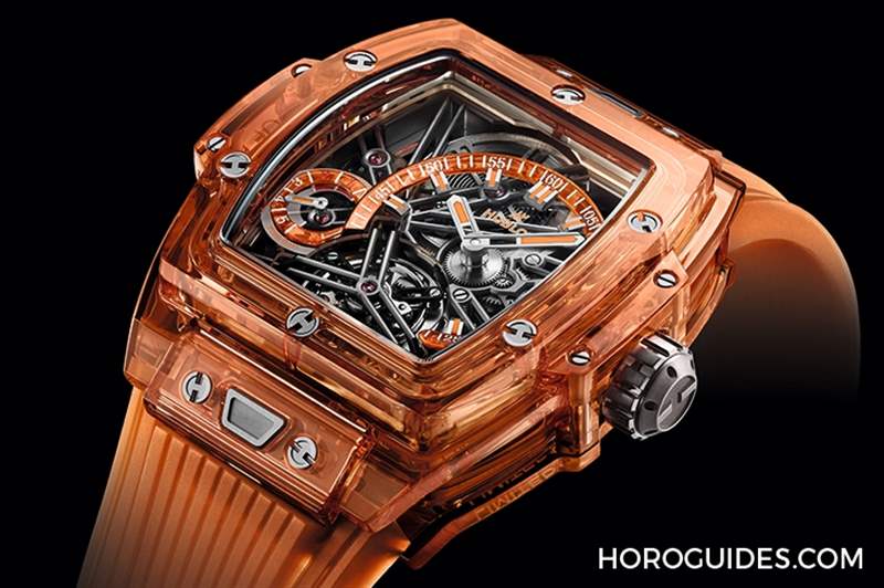 HUBLOT - 高透光冰橙色！ Hublot Spirit of Big Bang冰橙藍寶石陀飛輪五日鏈腕表
