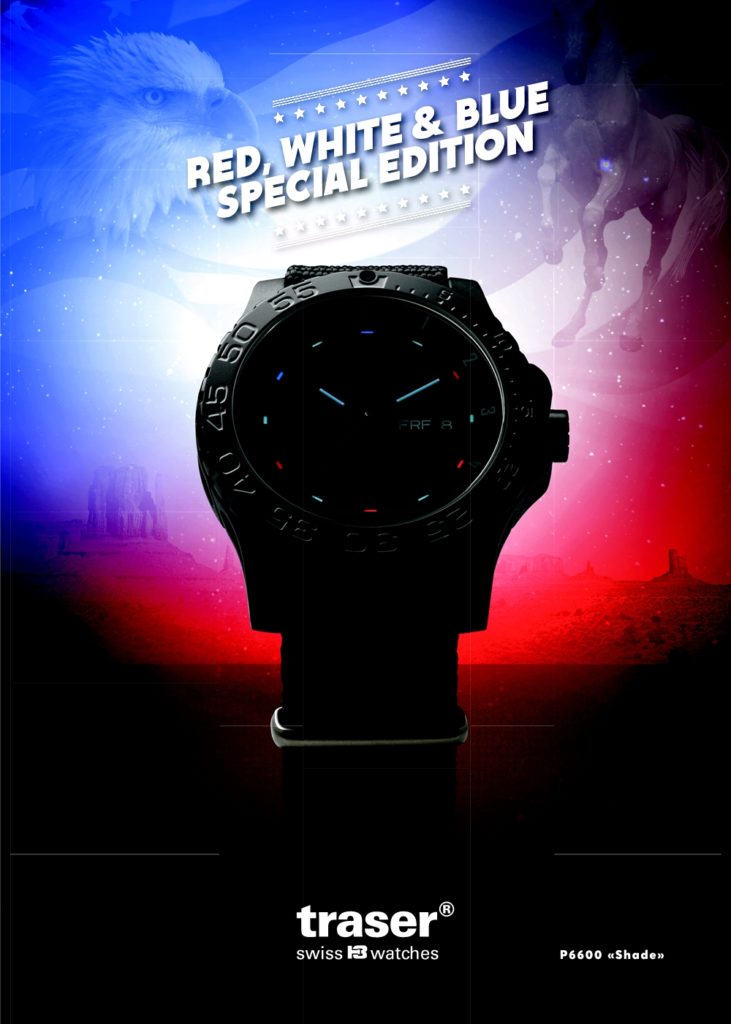 Traser P6600 Shade 'Red, White, & Blue' 特別版戰(zhàn)術手表-復刻表