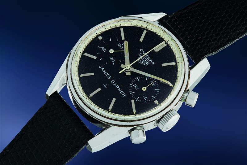 詹姆斯·加納 (James Garner) 擁有的豪雅卡萊拉 (Heuer Carrera)。