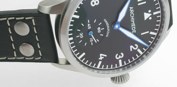Archimede Pilot XL Handwind Top watch 阿基米德飛行員XL手動(dòng)上鏈腕表,搭載ETA 6498 TOP機(jī)芯-復(fù)刻表