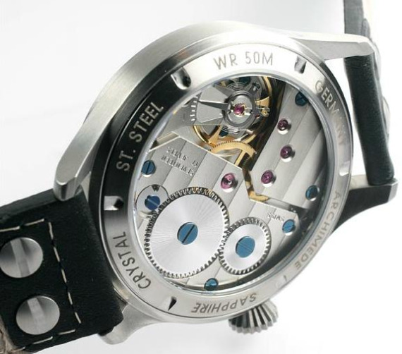 Archimede Pilot XL Top watch 阿基米德飛行員XL手動(dòng)上鏈腕表,搭載ETA 6498 TOP機(jī)芯-復(fù)刻表
