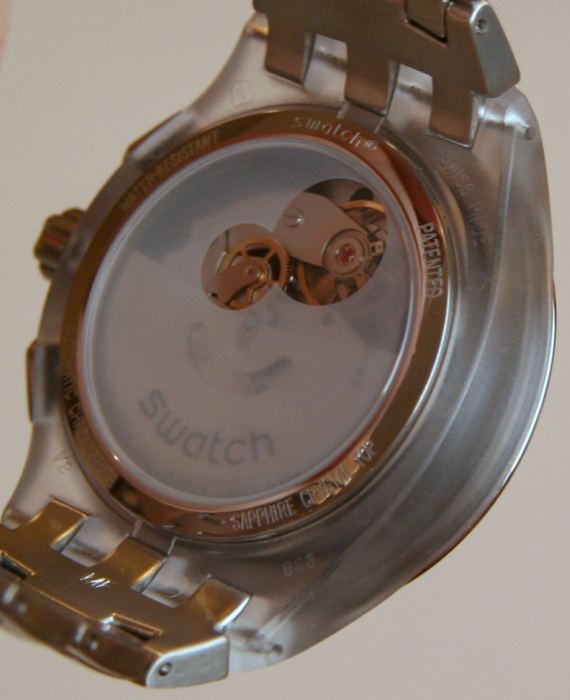 Swatch Automatich Chrono Silver Class 12 斯沃琪全銀自動計時手表-復刻表