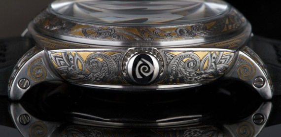Magrette Taniwha watch 3 馬格萊特谷花鐫刻金鑲嵌腕表-復刻表