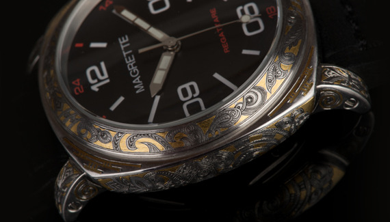 Magrette Taniwha watch 5 馬格萊特谷花鐫刻金鑲嵌腕表-復刻表