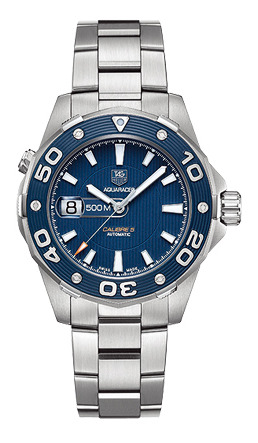 泰格豪雅Aquaracer Calibre 5腕表 藍色腕表