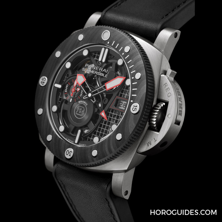 OFFICINE PANERAI - DMLS金屬鐳射燒結表殼加持！ Panerai x Brabus聯名表第四代現身：Submersible S eTitanio PAM01403