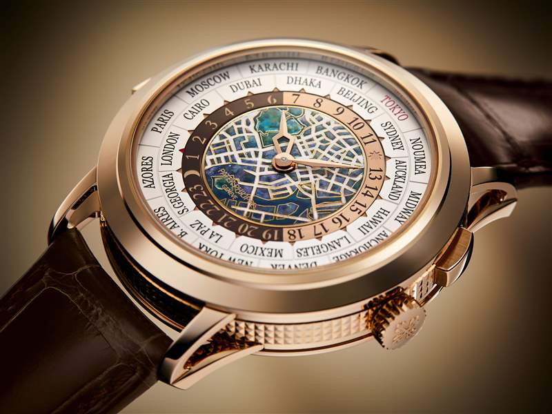 Patek Philippe百達翡麗推出Ref. 5531R-014 Tokyo 2023世界時間三問報時腕表:東京地圖-復刻表