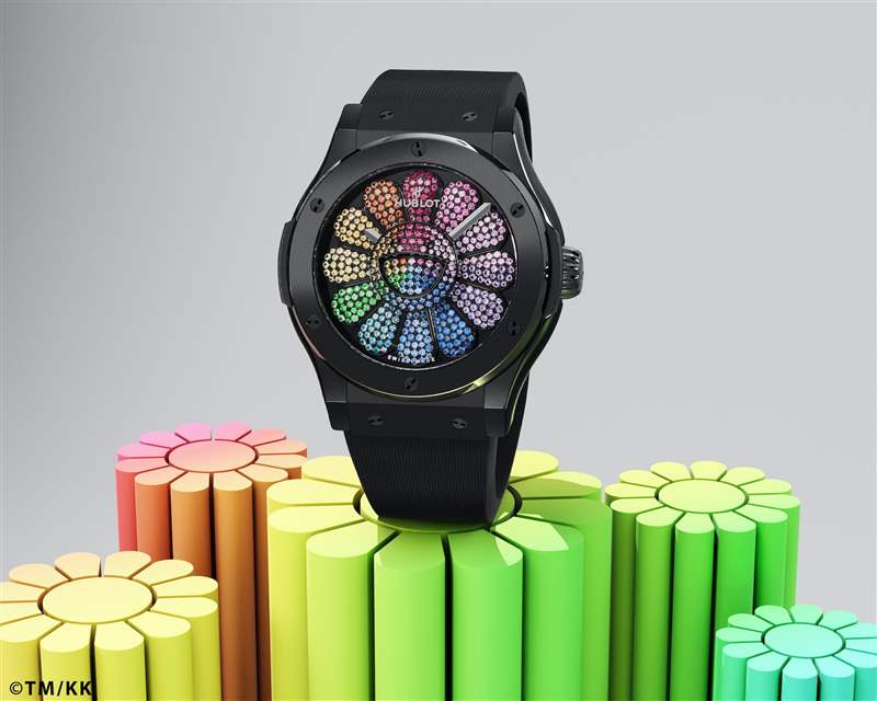 Classic Fusion Takashi Murakami All Black經典融合系列村上隆聯乘腕表（圖片來源：Hublot）