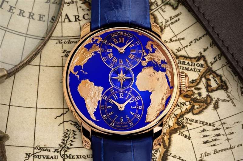 JACOB & CO.新款兩地時間手表創作背景有洋蔥兩套獨立顯示閱讀時間易如反掌-復刻表