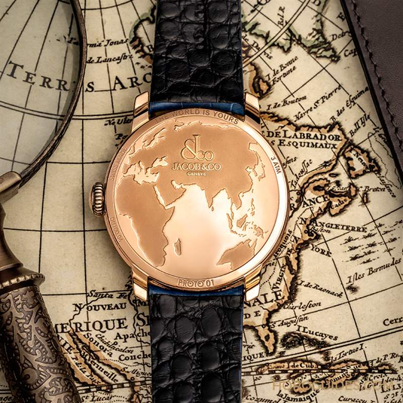 JACOB & CO. - 用最美的克萊因藍(lán)，圓一個(gè)志向高遠(yuǎn)的夢(mèng)：Jacobs & Co. The World is Yours兩地時(shí)間腕表