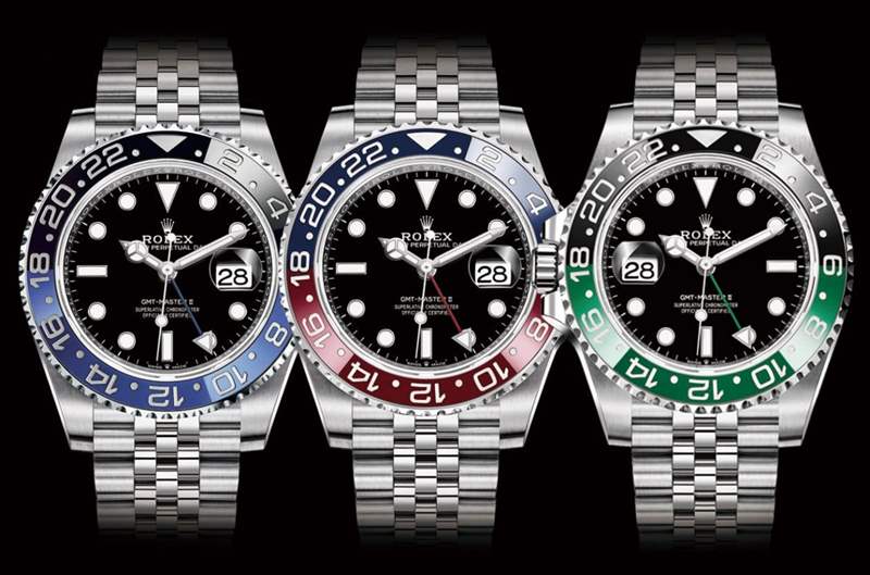 勞力士鋼殼GMT-Master II百事圈10月底行情小漲、藍黑圈起起伏伏、綠黑圈價格持續(xù)跌-復刻表