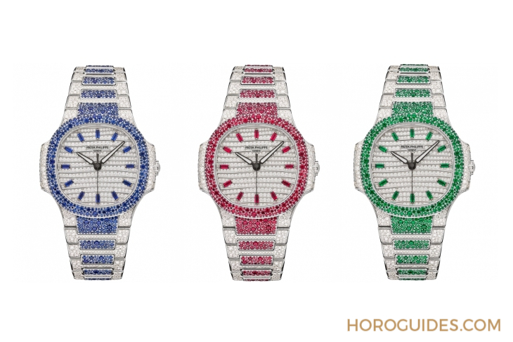 Ladies First！百達(dá)翡麗最新Aquanaut Luce「彩虹」三問(wèn)表與Nautilus織紋復(fù)合表帶-復(fù)刻表