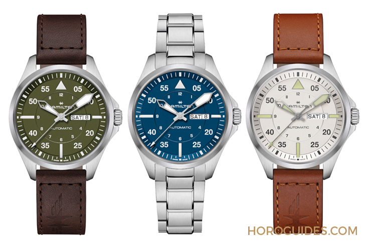 設(shè)計(jì)微調(diào)、新增尺寸,HAMILTON Khaki Aviation Pilot系列七款新作再現(xiàn)軍風(fēng)-復(fù)刻表