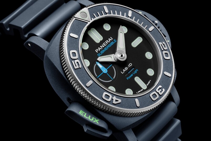 夜光功能新高度! Panerai全新Submersible Elux LAB-ID腕表 以純機械一鍵開關發(fā)光系統(tǒng)-復刻表