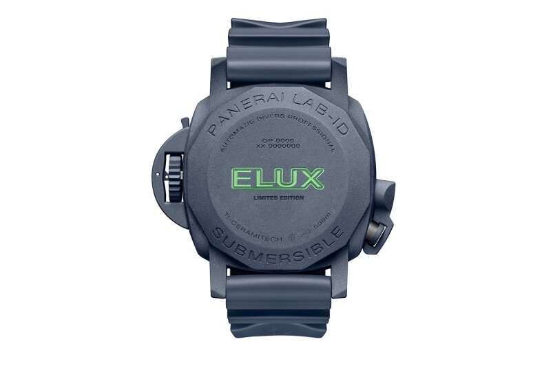 夜光功能新高度!Panerai全新Submersible Elux LAB-ID腕錶 以純機械一鍵開關發(fā)光系統(tǒng) 夜光功能新高度! Panerai全新Submersible Elux LAB-ID腕表 以純機械一鍵開關發(fā)光系統(tǒng)-復刻表