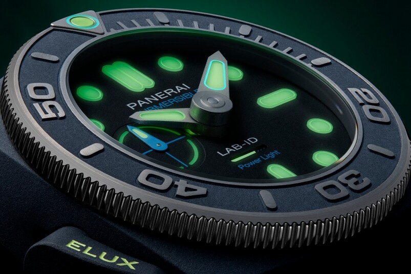 夜光功能新高度!Panerai全新Submersible Elux LAB-ID腕錶 以純機械一鍵開關發(fā)光系統(tǒng) 夜光功能新高度! Panerai全新Submersible Elux LAB-ID腕表 以純機械一鍵開關發(fā)光系統(tǒng)-復刻表