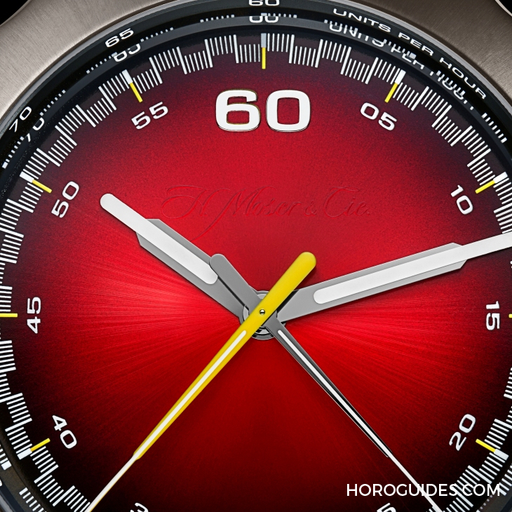 H. MOSER & CIE - STREAMLINER - 6907-1201 - 紅黃雙杰，競速新章|H. MOSER & CIE.推出Streamliner自動飛返計時秒表Alpine限量版